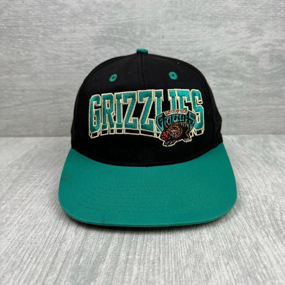 Vintage Y2k Vancouver Grizzlies Hat Cap Snap Back Black Teal Adidas MLB